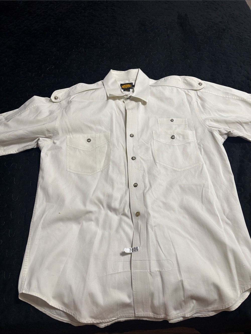 Classic White Men's Button-Up Shirt
